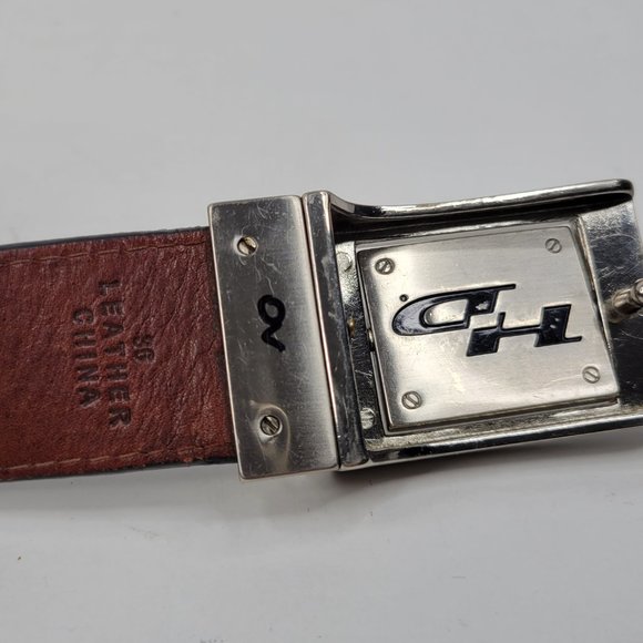 Harley Davidson Reversible Buckle Black Brown Leather Belt - 36 - Picture 3 of 7